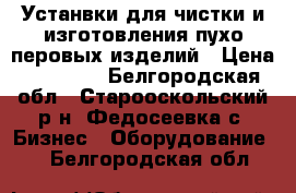 Устанвки для чистки и изготовления пухо-перовых изделий › Цена ­ 27 000 - Белгородская обл., Старооскольский р-н, Федосеевка с. Бизнес » Оборудование   . Белгородская обл.